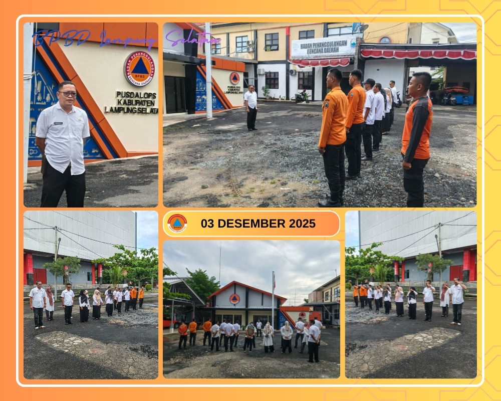 BPBD Lampung Selatan Gelar Apel Mingguan